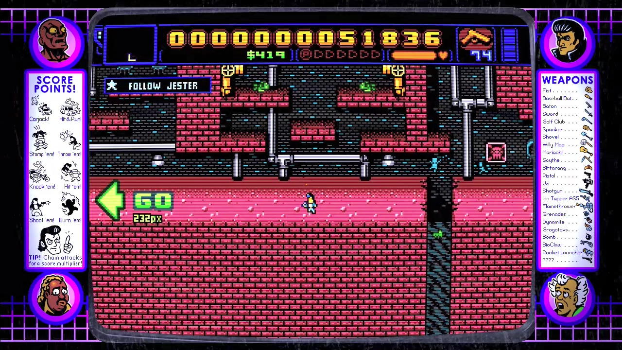 Retro City Rampage in game