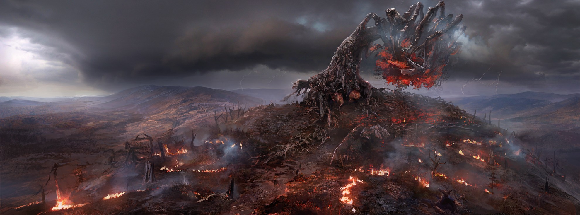 the witcher-3-a-demonic-tree-among-conflagration