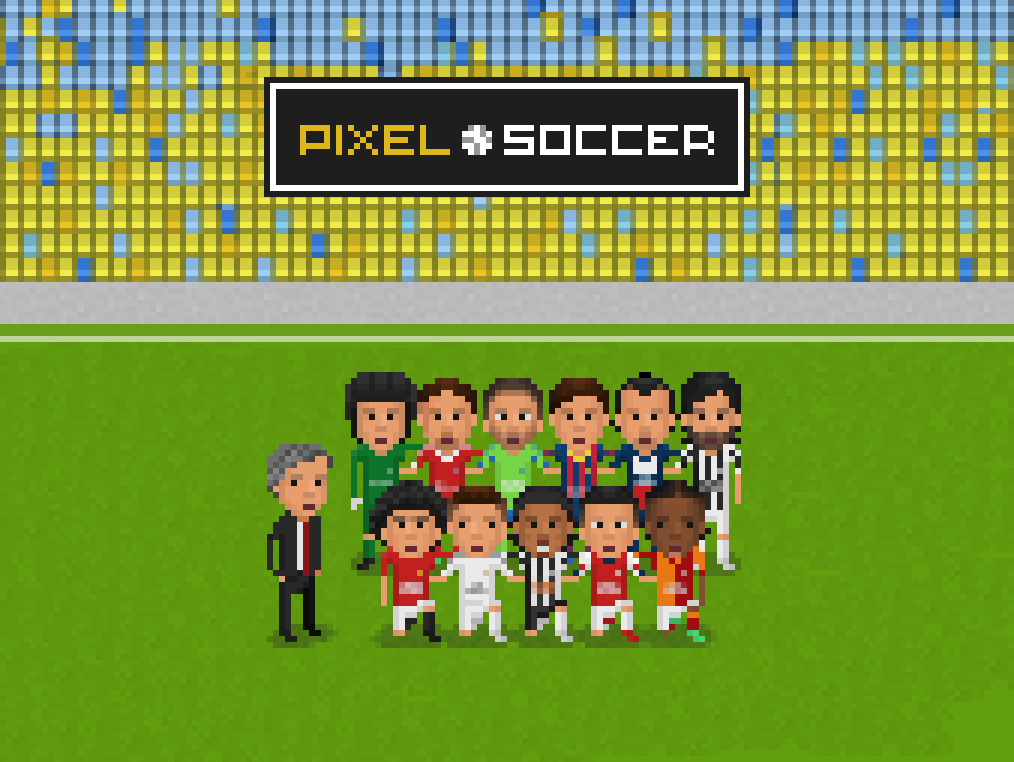 Pixel soccer header