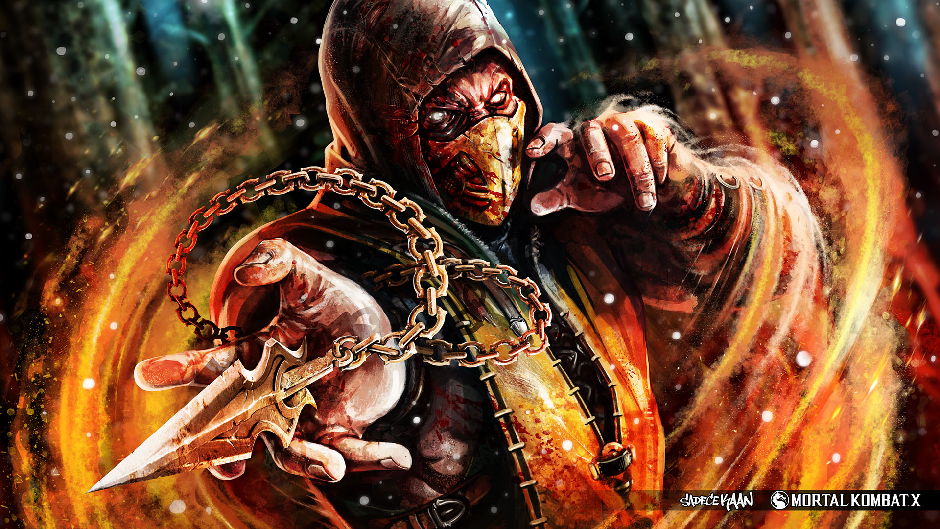 Mortal Kombat X scorpion artwork