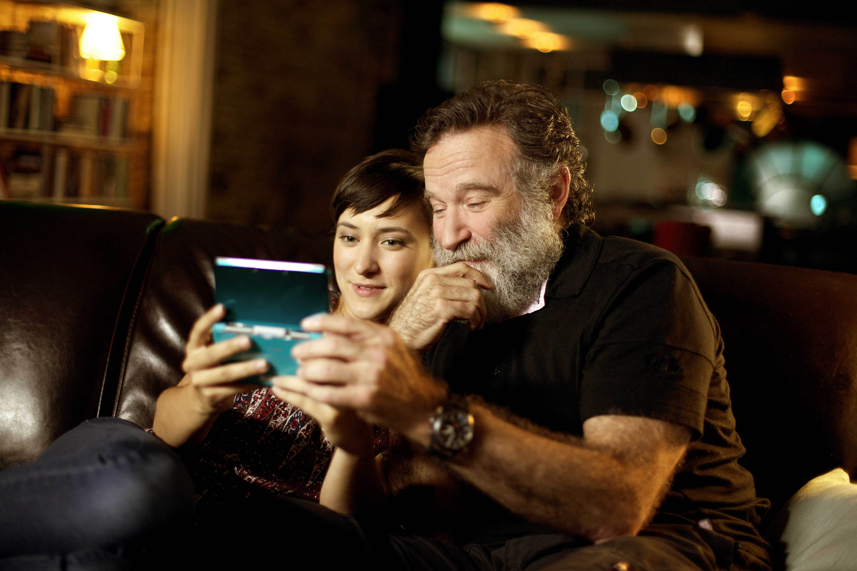 Robin Williams, il popolare attore con la figlia Zelda durante lo spot per The Legend of Zelda: Ocarina of Time 3D 