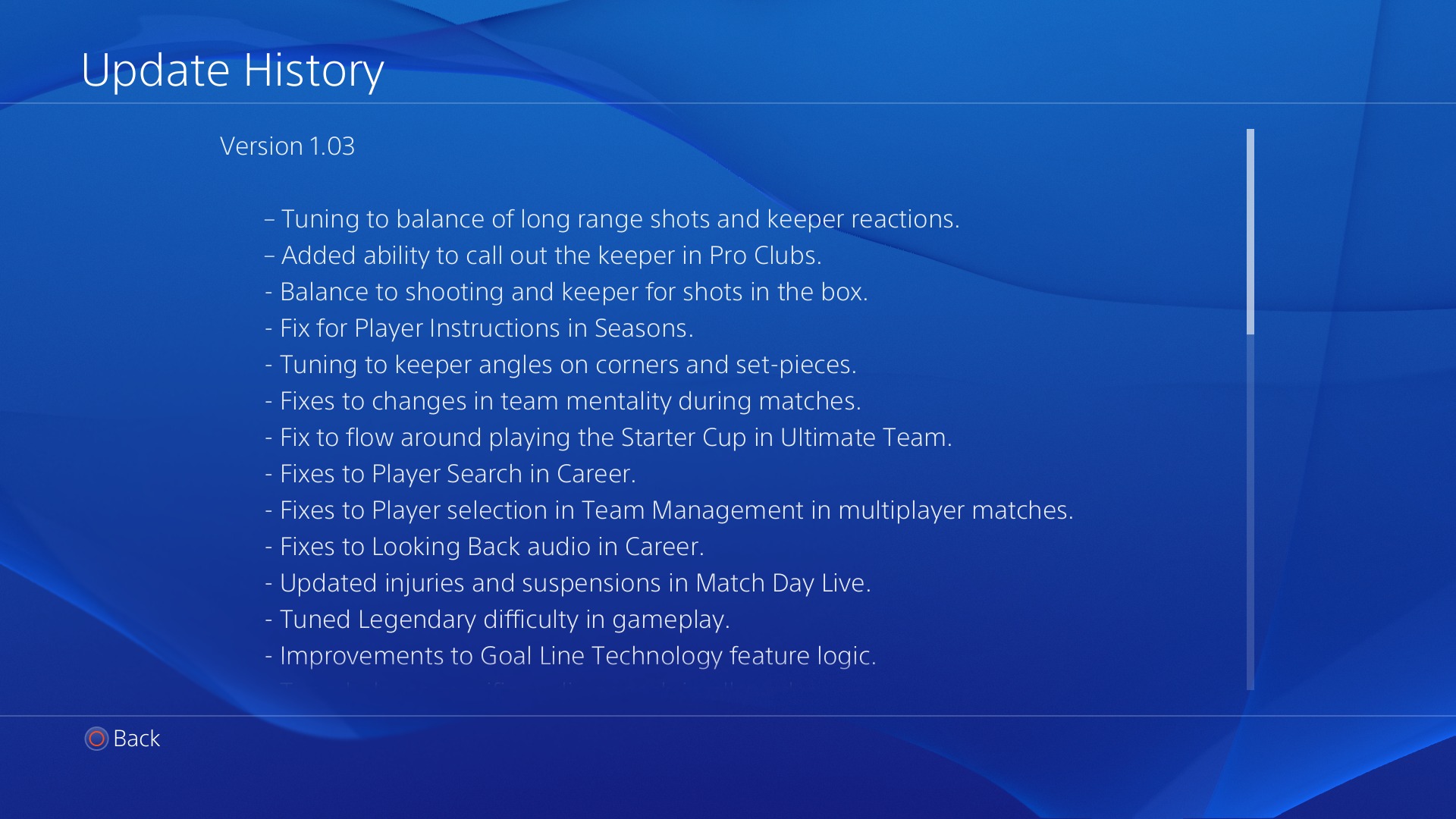 fifa 14 patch 1.03 ps4