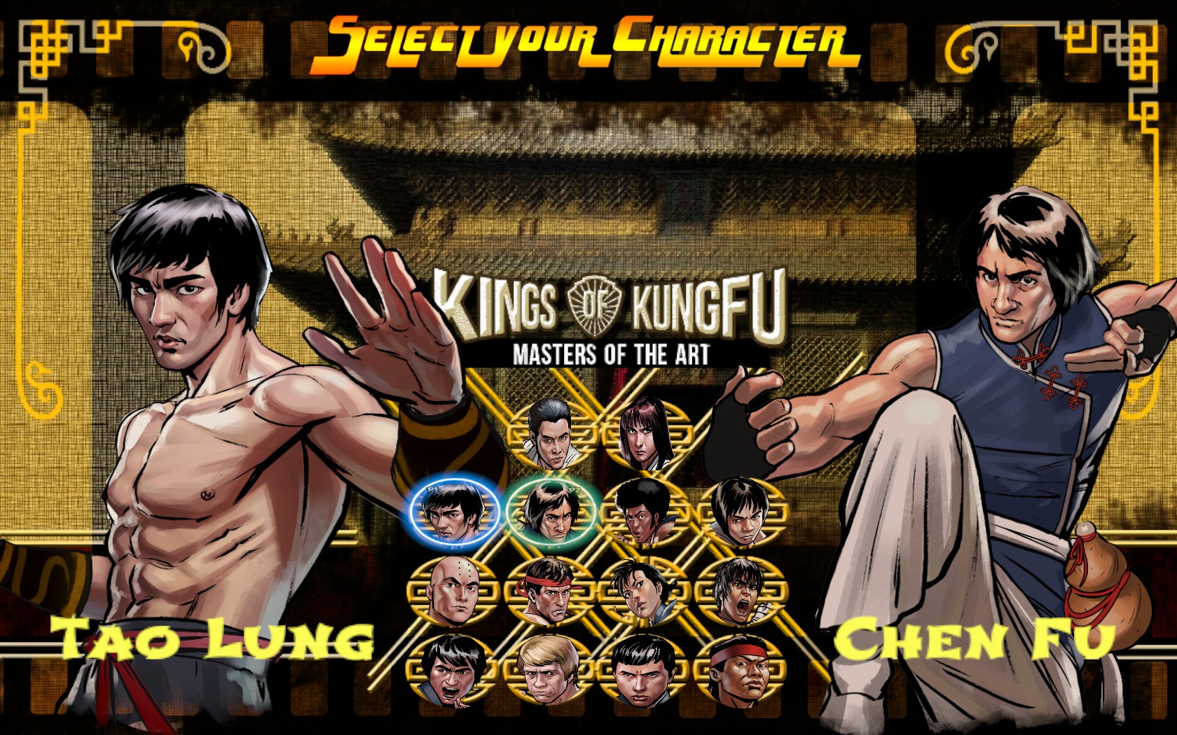 Kings of Kung Fu scelta personaggi