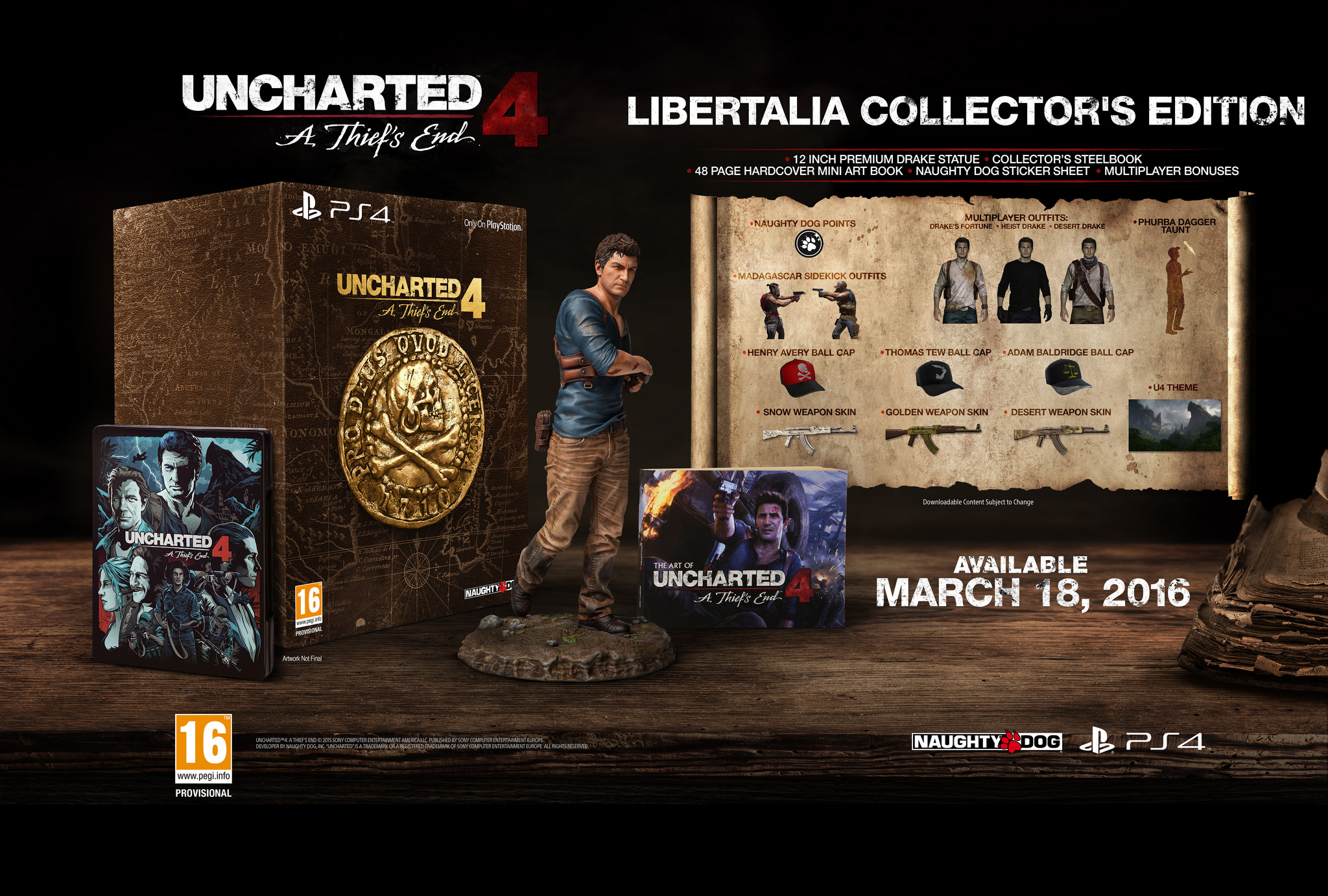 Uncharted 4 A Thief's End Libertalia Collector's Edition
