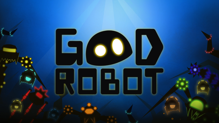 good robot logo with bg