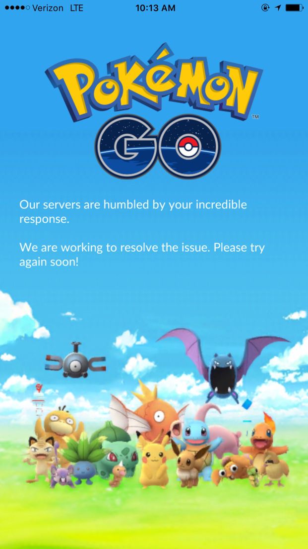 pokemon go server down