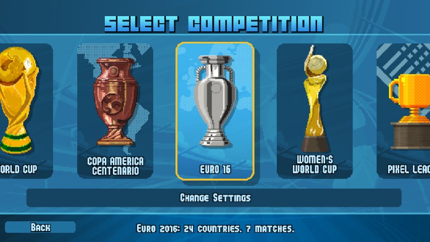 Pixel Cup Soccer 2017 competizioni