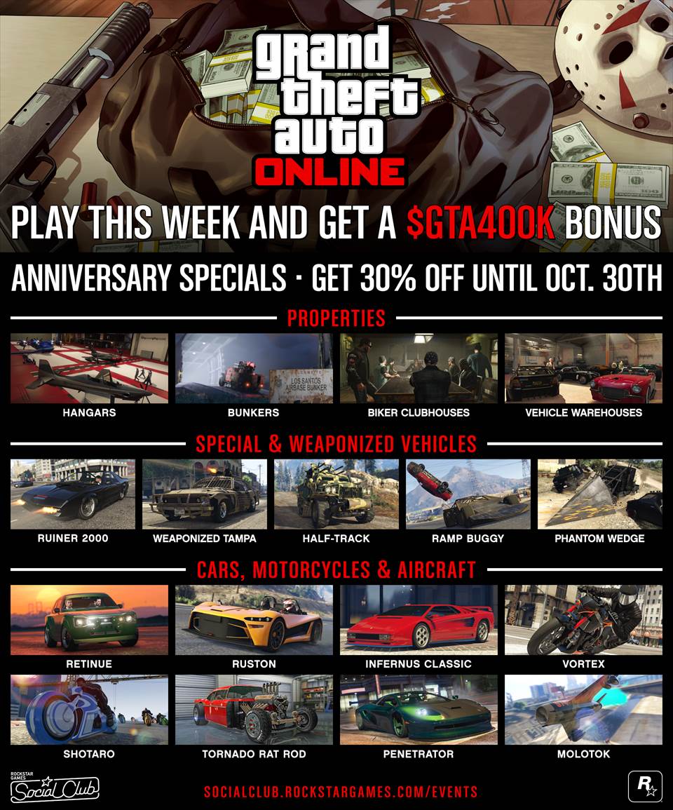 GTA Online 400K bonus