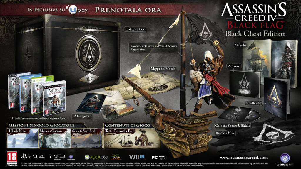 Assassin’s Creed IV: Black Flag, Ubisoft annuncia le Collector’s Edition