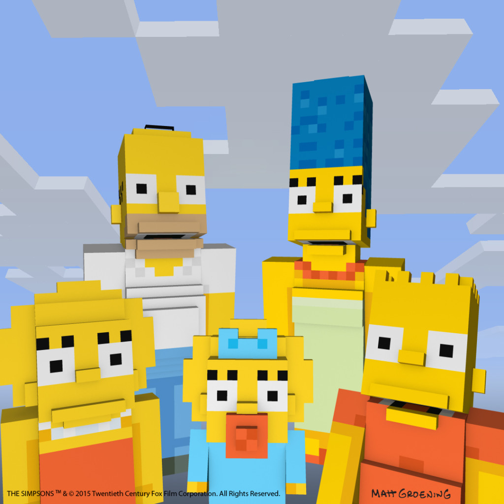 Minecraft, arriva un dlc dedicato ai Simpson per le versioni Xbox