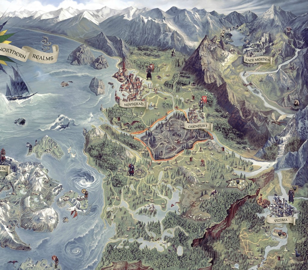 The Witcher 3: Wild Hunt, in rete un artwork su una parte di mappa del gioco
