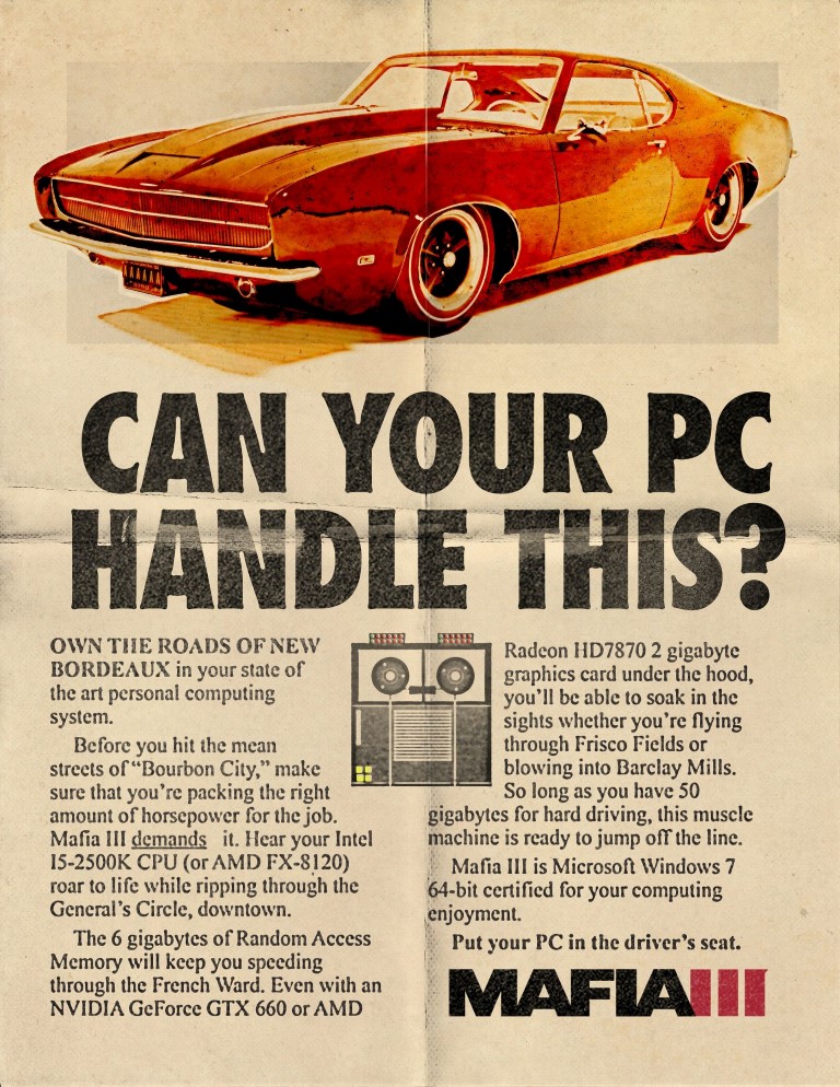 Mafia III, ecco i requisiti di sistema per la versione Pc