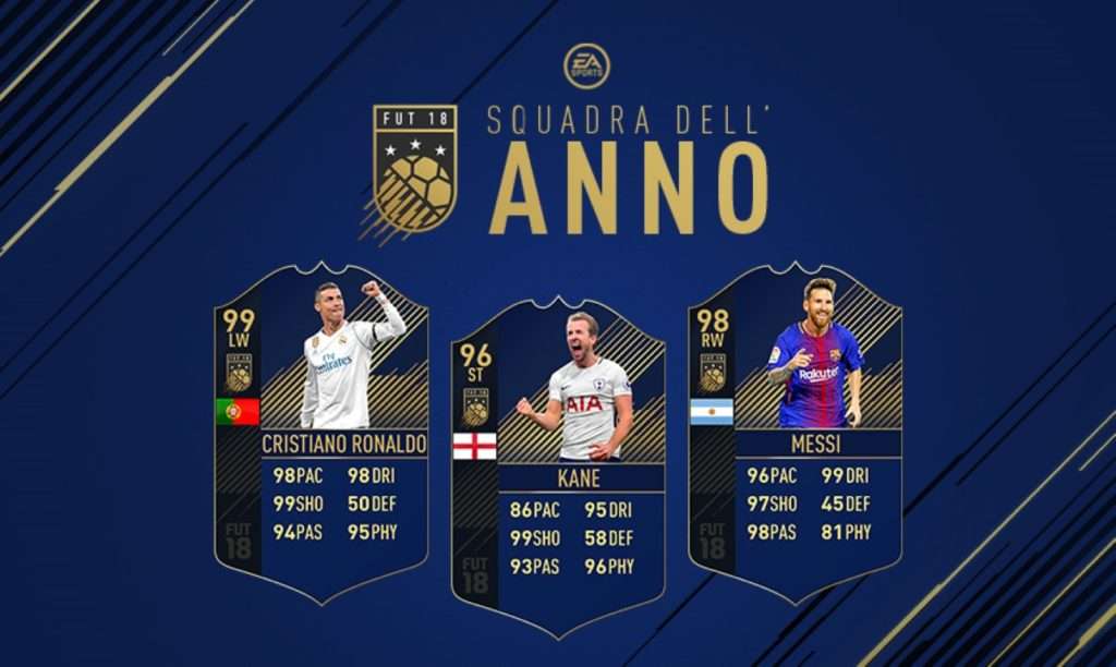 Fifa 18, Ronaldo, Messi e Kane i bomber della squadra dell’anno Ultimate Team