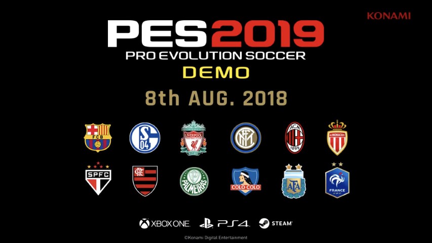 La demo di PES 2019 è fissata per l’8 agosto