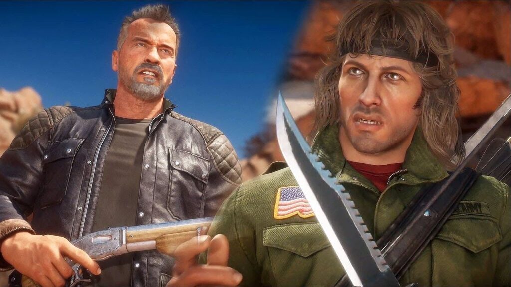 Mortal Kombat 11 Ultimate, ecco lo scontro Rambo vs Terminator