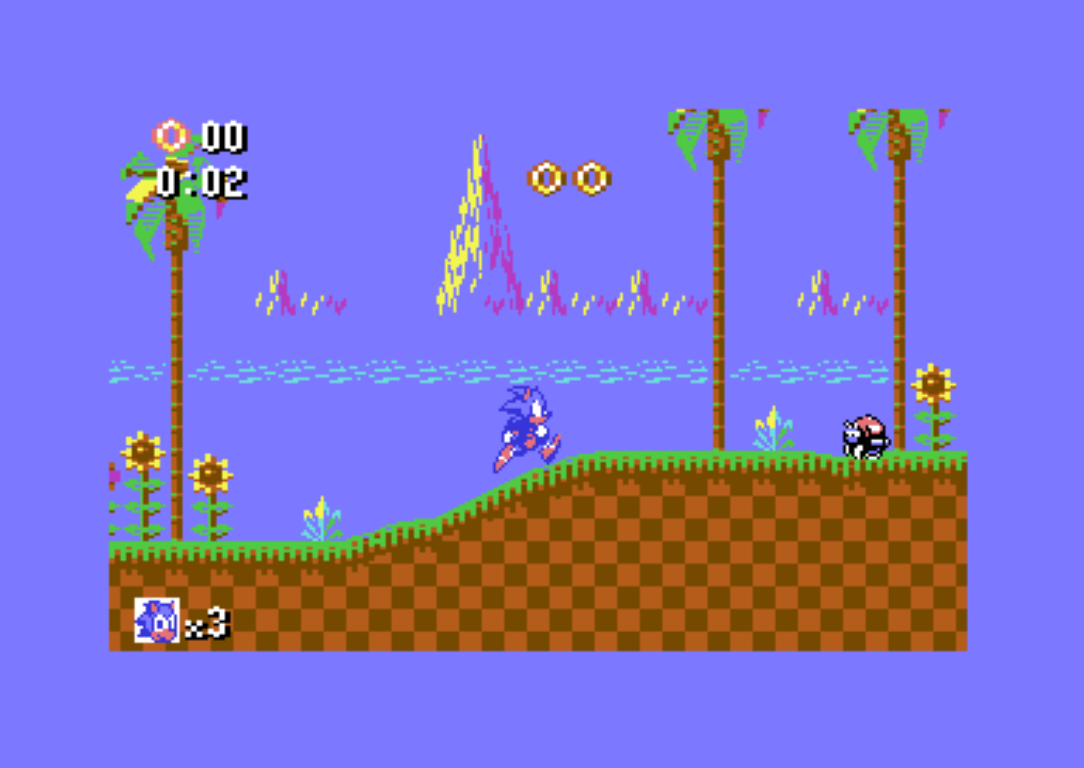 Sonic si dirige a tutta velocità sul Commodore 64 (con espansione Reu ...