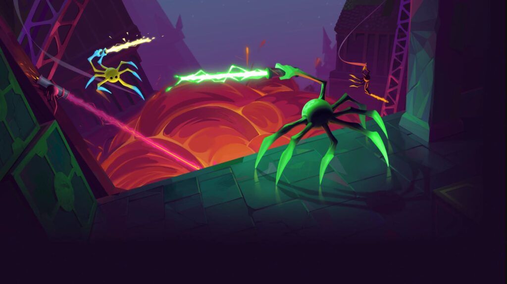 SpiderHeck, duelli tra ragni armati di spade laser, recensione